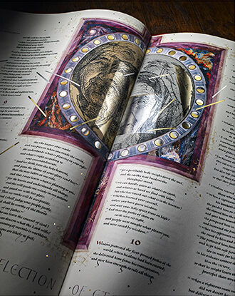 The Wisdom Woman illumination featured in The Saint John’s Bible Heritage Edition.