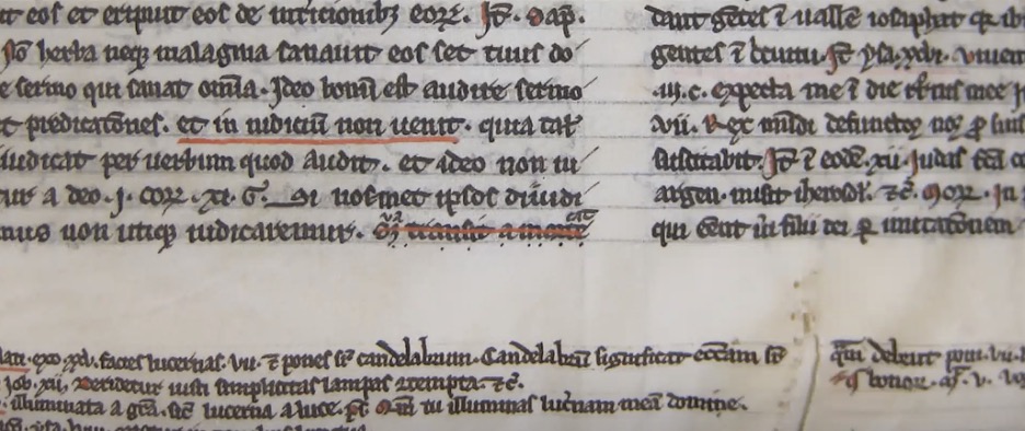 Manuscript commentary on the gospels of Matthew and John, ca. 1240 ZSR Library, Wake Forest University.