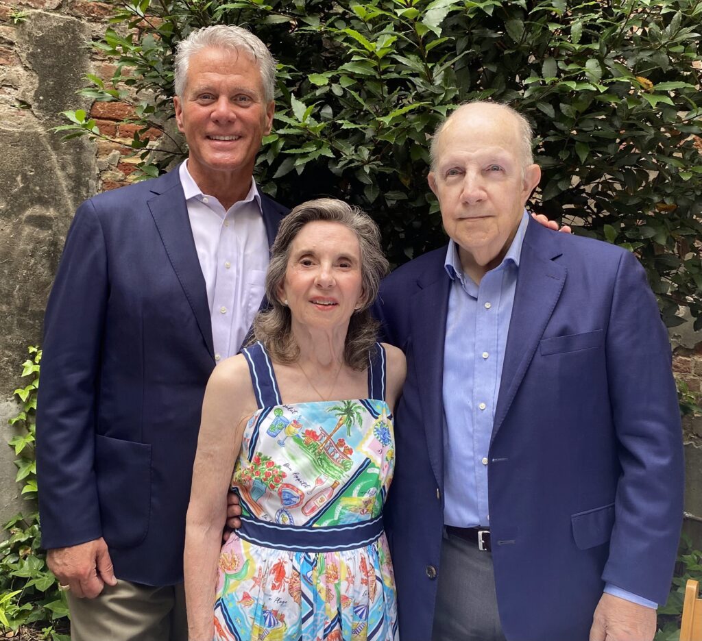From left to right: Brad Neary, The Saint John’s Bible Heritage Program Director; Elaine Culver; Bruce Culver. 