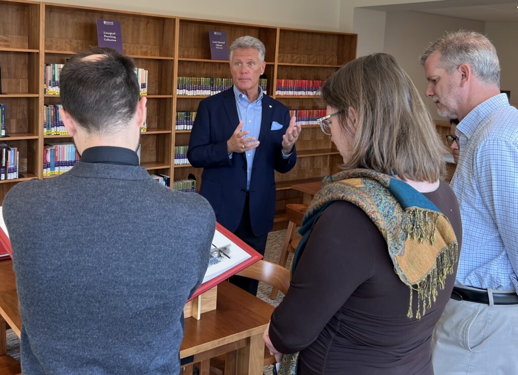 Brad Neary shares the Heritage Edition of The Saint John’s Bible with stewards at Sewanee: The University of the South.
