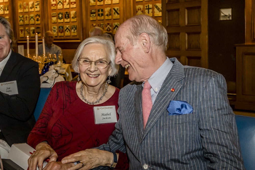 Mabel Jackson (left) and Donald Jackson (right) at the 2023 Pax Christi Awards, receiving the highest award honor by Saint John’s University and Abbey.